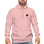 Imagem de Blusa Moletom Masculina Rosa Flor Com Capuz