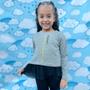 Imagem de Blusa Moletom Menina Sem Capuz Fechada Com Babadinho