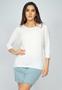 Imagem de Blusa Morcego Ampla Manga 3/4 Off White