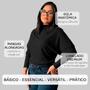 Imagem de Blusa Morcego Manga Longa Gola Alta Soltinha Social Moda Feminina