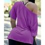 Imagem de Blusa Mullet Solta de Tule Roxo