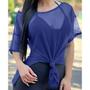 Imagem de Blusa Mullet Transparente Azul Marinho