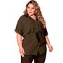 Imagem de Blusa Parka Feminina Moda Plus Size Manga Curta Lançamento 