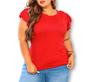 Imagem de Blusa plus size canelada alça 2 babados