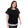 Imagem de Blusa Plus Size canelado com manga curta