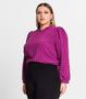 Imagem de Blusa Plus Size Em Air Flow Xadrez Secret Glam Roxo