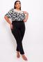 Imagem de Blusa Plus Size Estampada com Renda em Viscose