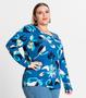 Imagem de Blusa Plus Size Estampada Em Viscose Secret Glam Azul