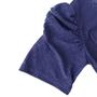 Imagem de Blusa Plus Size Feminina Manga Curta Bufante Gola Redonda Lese Elastano