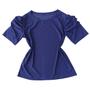 Imagem de Blusa Plus Size Feminina Manga Curta Bufante Gola Redonda Lese Elastano