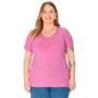 Imagem de Blusa Plus Size MC Canelada Lisa 087857