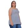 Imagem de Blusa Plus Size Regata Listrada Com Laço