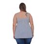 Imagem de Blusa Plus Size Regata Listrada Com Laço