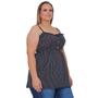 Imagem de Blusa Plus Size Regata Listrada Com Laço