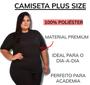 Imagem de Blusa Plus Size Roupa Mulher Academia Poliéster Premium Fit