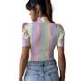 Imagem de Blusa princesa gola alta tl listras candy color