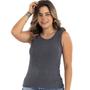 Imagem de Blusa Regata Casual Ribana Canelada Confort Moda Tendência Verão Slim 50522A