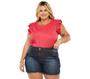 Imagem de Blusa Regata Drapeada Babados Plissado Plus Size