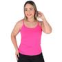 Imagem de Blusa Regata feminina alça fina com bojo tecido viscolaycra com decote