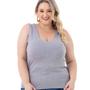 Imagem de Blusa Regata Feminina Básica Alça Larga Fresquinha Plus Size 2005.1A