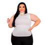 Imagem de Blusa Regata Feminina Plus Size com Gola