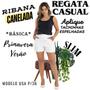 Imagem de Blusa Regata Feminina Ribana Com Aplique Metalizado Casual Moda Tendência Primavera Verão 31424A