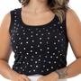 Imagem de Blusa Regata Feminina Ribana Com Aplique Metalizado Casual Moda Tendência Primavera Verão 31424A