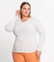 Imagem de Blusa Ribana de Linho Plus Size Feminina Kohmar Bege