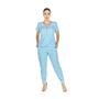 Imagem de Blusa Scrub Transpassada Azul Bebê