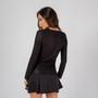Imagem de Blusa susie metalizada com cordão transpassado feminino