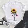 Imagem de Blusa T-shirt Camiseta Feminina Estampada -Girassol- Várias Estampas 19