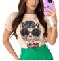 Imagem de Blusa t-shirt camiseta gato moda casual feminina