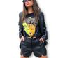 Imagem de blusa t-shirt elegante manga curta leopard feminina