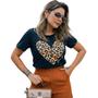 Imagem de Blusa t-shirt estampada feminina slim promocional 3037a