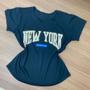 Imagem de Blusa t-shirt gola rasa New York novidade moda feminina