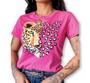 Imagem de Blusa T- shirt onça pintada feminina confortável