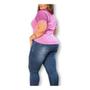 Imagem de Blusa t-shirt plus size confortável manga e bolso paetê feminino