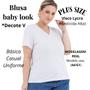 Imagem de Blusa T-shirts Plus Size Decote V Lisa 3013.6.C1