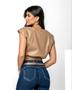 Imagem de Blusa Tecido Sintetico Cropped Feminina 90440 Marrom