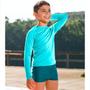 Imagem de Blusa Térmica Infantil Juvenil Unissex Camisa Proteção Solar Uv50+ Manga Longa Natação Moda Praia 