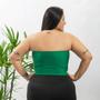 Imagem de Blusa Top Cropped Suplex sem alça E Elástico Com Bojo