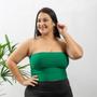 Imagem de Blusa Top Cropped Suplex sem alça E Elástico Com Bojo