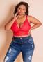 Imagem de Blusa Top Feminino Plus Size Com Renda E Alça