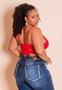 Imagem de Blusa Top Feminino Plus Size Com Renda E Alça