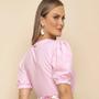 Imagem de Blusa tricoline rosa laura rosa