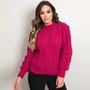 Imagem de Blusa Tricot Feminina Suéter Inverno Quentinho Lã Tendencia Confortável Colorido Moda Luxuosa Blogueira Tiktok