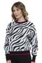 Imagem de Blusa Tricot Manga Longa Zebra