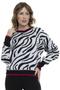 Imagem de Blusa Tricot Manga Longa Zebra