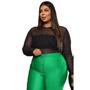Imagem de Blusa Tule Transparente Plus Size Manga Longa