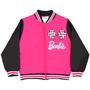 Imagem de Blusão Barbie Girls Racing Bomber Rosa Choque/Preto Tamanho 10/12